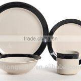 Color Rim Stoneware Glazed Dinner Set/12/16/18/19/20/30pcs Color Glazed Dishware/tableware thumbnail-1