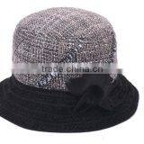 China Factory Ladies Cap Hot Ladies Fancy Hat 2016 With Flora Pom Poms thumbnail-1