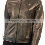 Ladeis Mens Motorcycle Biker Black Genuine Cowhide Leather Jacket thumbnail-1