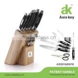 8-Piece professional Stainless Steel Knife Set with wood block