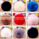 19 Colors Size of 10cm Cute Fluffy Ball Imitation Fox Fur Ball Keychain Pendant Handbag Charm Keyring thumbnail-1