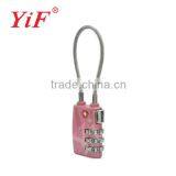 YiF 3 Dials Travel Luggage Cable TSA Lock TSA719