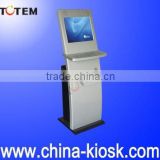 Adversting LCD touch screen free standing kiosk with keyboard