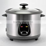 Chinese factory manufacture stainless steel body rice cooker with glass lid