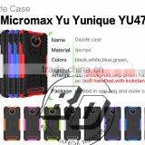 Fashionable Popular Heavy Duty Armor Kickstand TPU+PC 2 in 1 Case Durable Case For Micromax Yu Yunique YU4711 Lowest Price