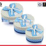 Products Custom Printing Paper Folding Colorful Cosmetic Box Packaging, Heart Shaped Gift Box Set With Bowknot thumbnail-1