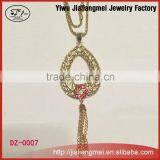 2015 Hot Sale Gold Plated Long Chain Tassel Pendant Necklace thumbnail-1