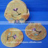 Soapstone Inlay Tea Coaster Sets, Soapstone Exporter Tea Coaster
