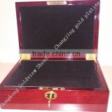 Luxury high glossy wooden box for iphone 4 with glass and drawer,for iphone 5,5s box