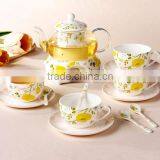 Hot Sale Good Quality Creative Customized Bone China Ceramics Tea Set thumbnail-6