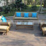 6Pcs Round Rattan Sofa Set Garden thumbnail-2