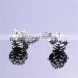 Solid Silver Flower Safety Chain Fit for Silver European Brand Bracelet thumbnail-3