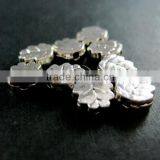 8mm Vintage Antiqued Silver Flower Leaf Flat Alloy Beads DIY Beading Supplies 3993009 thumbnail-2