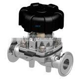 ISO certificated manual type welded diaphragm valve food grade dn100