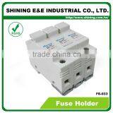 FS-033 600V DC AC 32A 3 Pole 10x38 Cylindrical Fuse Holder thumbnail-3
