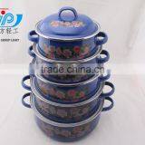 16-24 CM 5Pcs Casserole Belly Shape W/Metal Cover Dark Color Decor thumbnail-2