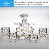 2014 Hot Selling Top Quality Gold Plating Wine Decanter Set thumbnail-1