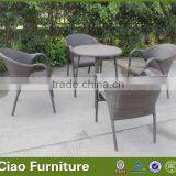 Garden Furniture Aluminum Coffee Table and Chair Set thumbnail-1