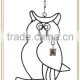 Black Metel Wire Owl Wind Chime thumbnail-1