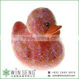 Cheap Coin Box Lovely Design Flower Patterns Duck Shaped Ceramic Animal Piggy Bank thumbnail-1
