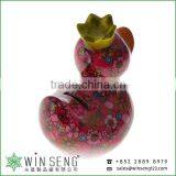 Cheap Coin Box Lovely Design Flower Patterns Duck Shaped Ceramic Animal Piggy Bank thumbnail-2
