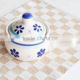 Hand Painting Ceramic Stock Pot With Handle and Lid thumbnail-1