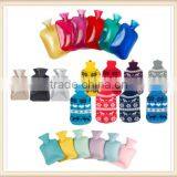 2 L Natural Rubber Hot Water Bottle Hottie Colours Winter Warmer Pain Relief Aid thumbnail-1