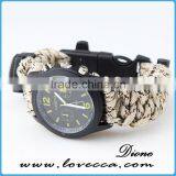 Multicolor Wholesale Firestarter Survival Paracord Watch Bracelet for Outdoor thumbnail-4