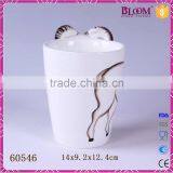 Animal Shape White Custom Ceramic Mug no Handle thumbnail-4