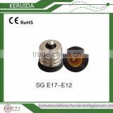 E17 to E12 Plastic Screw Shell Lamp Bulb Light Adapter / Electronic Lamp Led Converter thumbnail-1