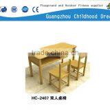 (HC-2407) Preschool double desk and chair, children desk and chair