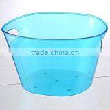 8.5L Oval Shape Transparent Color Plastic Ice Bucket