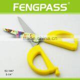 S2-1447 5-1/4" 2CR13 Stainless Steel PP Plastic Handle Paper Cutting Stationery Scissors thumbnail-1