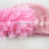 2015 Baby Flower Hat Winter Crochet Hats Handmade Knitted Hat/flower Crochet Baby Patterns thumbnail-5