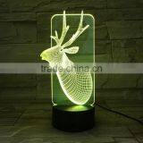 UCHOME Deer Shape Lamp Christmas Gift 3D Illusion Lamps thumbnail-1