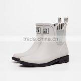 Grey Upper Black Outsole With Customized Logo Martin Chelsea Martin Shoes Fashion Ankle Rain Shoes Water Shoes Rubber Welly thumbnail-1