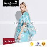 Factory Direct Custom Green Digital Printed Silk Chiffon Fabric for Dress thumbnail-1