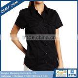 OEM Button Front Dickies Style Women's Short-Sleeve Work Shirt With Button-Flap Chest Pockets thumbnail-6