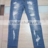 GZY Cheap Woman Fashion Stocklots Women Scratch Jeans Factory thumbnail-1