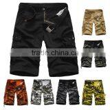Wholesale Garment Dyed Multi Pockets 100% Cotton Twill Mens Blank Cargo Shorts thumbnail-1