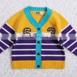 High Quality Kids Winter Sweater Boys Stripe Cardigan thumbnail-3