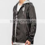 Custom Plain Men no Zipper Hoodie Lightweight Windbreaker Jacket thumbnail-2