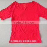 Stock Blank CVC Tshirts no Lable,lady t Shirt for Hotsale thumbnail-4