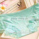 OEM Pure Color Lace Bamboo Charcoal Comfortable Women Underwear 100A thumbnail-5