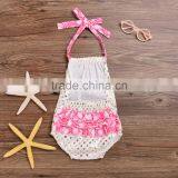 S33630W Kid Girl Flower Romper Cotton Floral 2017 Summer Jumpsuit thumbnail-3