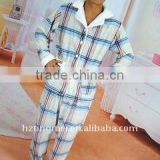 men's 100% polyester striped printed coral fleece pajama set