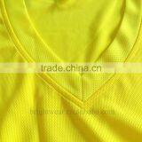 Mens Fluorescent hi Vis Yellow Sleeveless 3M Tapes Worker USA Reflective T-shirt thumbnail-4