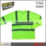 Eyes Bird Wear Reflective Safety Work Shirt Fluorescent Yellow hi Vis T-shirt