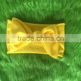 Hot Sale Kids Bright Color Hairwear Chiffon Cotton Bowknot Headband Children Baby Craft Hairband thumbnail-1