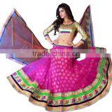 Semi Stitch Flourish Elegant Heavy Work Lehenga Sarees thumbnail-1